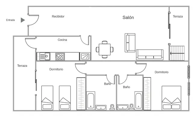 Plano de la vivienda – Venta Ático Balcones Hidalgos