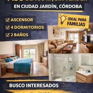 Piso en Ciudad Jardín Córdoba con 4 dormitorios y ascensor